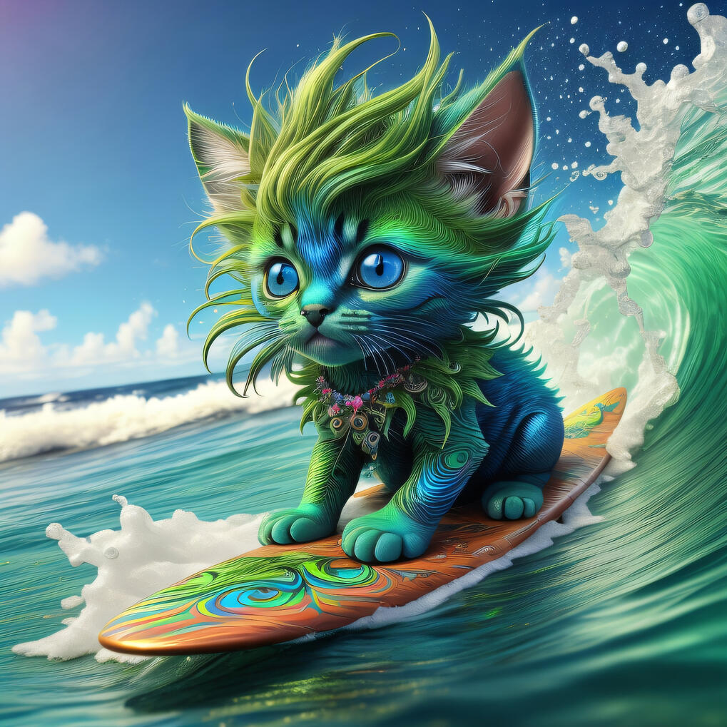 Surfer Cat